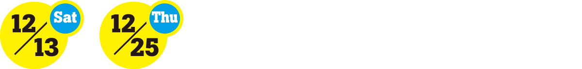 12.14[sat]-12.25[wed]クリスマス大抽選会！！